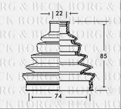 BORG & BECK bcb2326 -  Пыльник, приводной вал